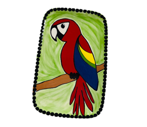 Whittier Scarlet Macaw Plate