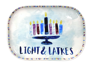 Whittier Hanukkah Light & Latkes Platter