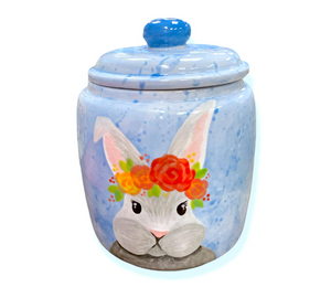Whittier Watercolor Bunny Jar