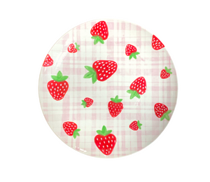 Whittier Strawberry Plaid Plate