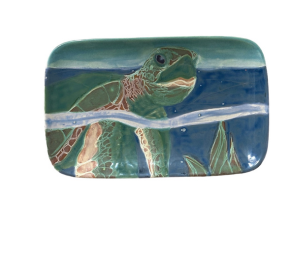 Whittier Swimming Turtle Plate