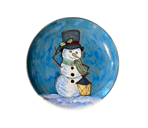 Whittier Rustic Glazed Snowman