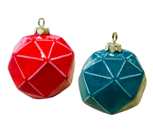 Whittier Jewel Toned Faceted Ornament