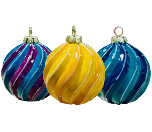 Whittier Jewel Toned Spiral Ornament